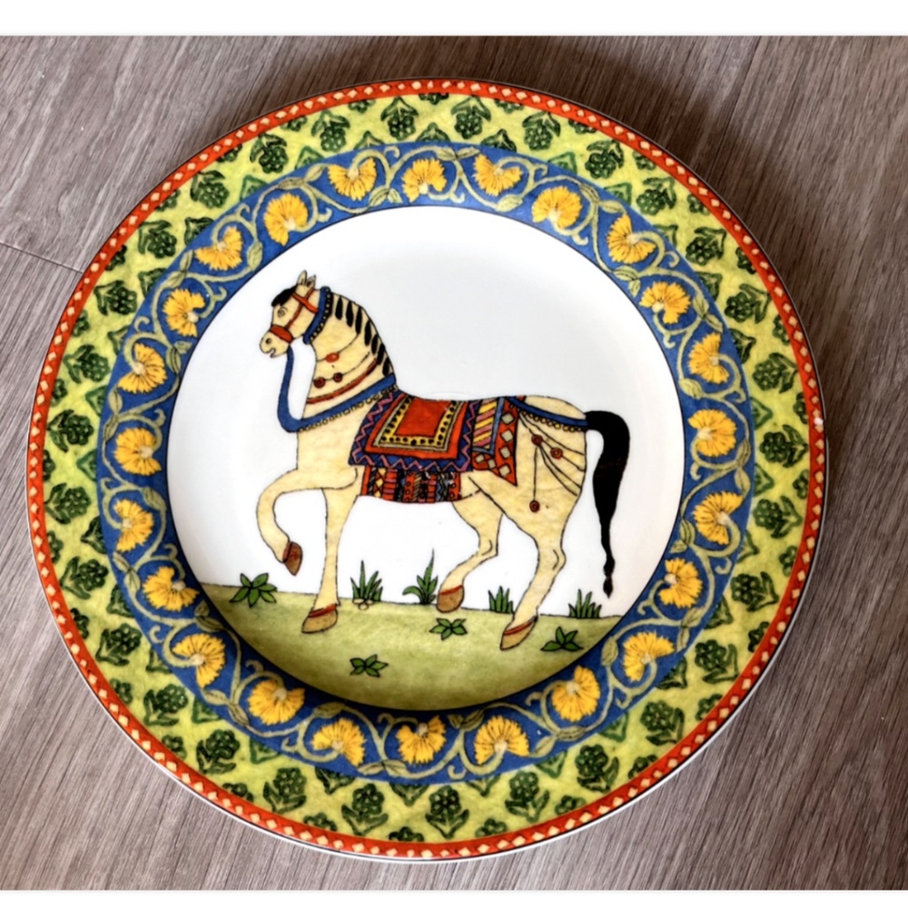 World Market voyage horse 8 .75" salad plate